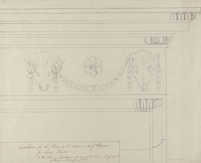 Design for the staircase entablature, Headfort House by Robert Adam